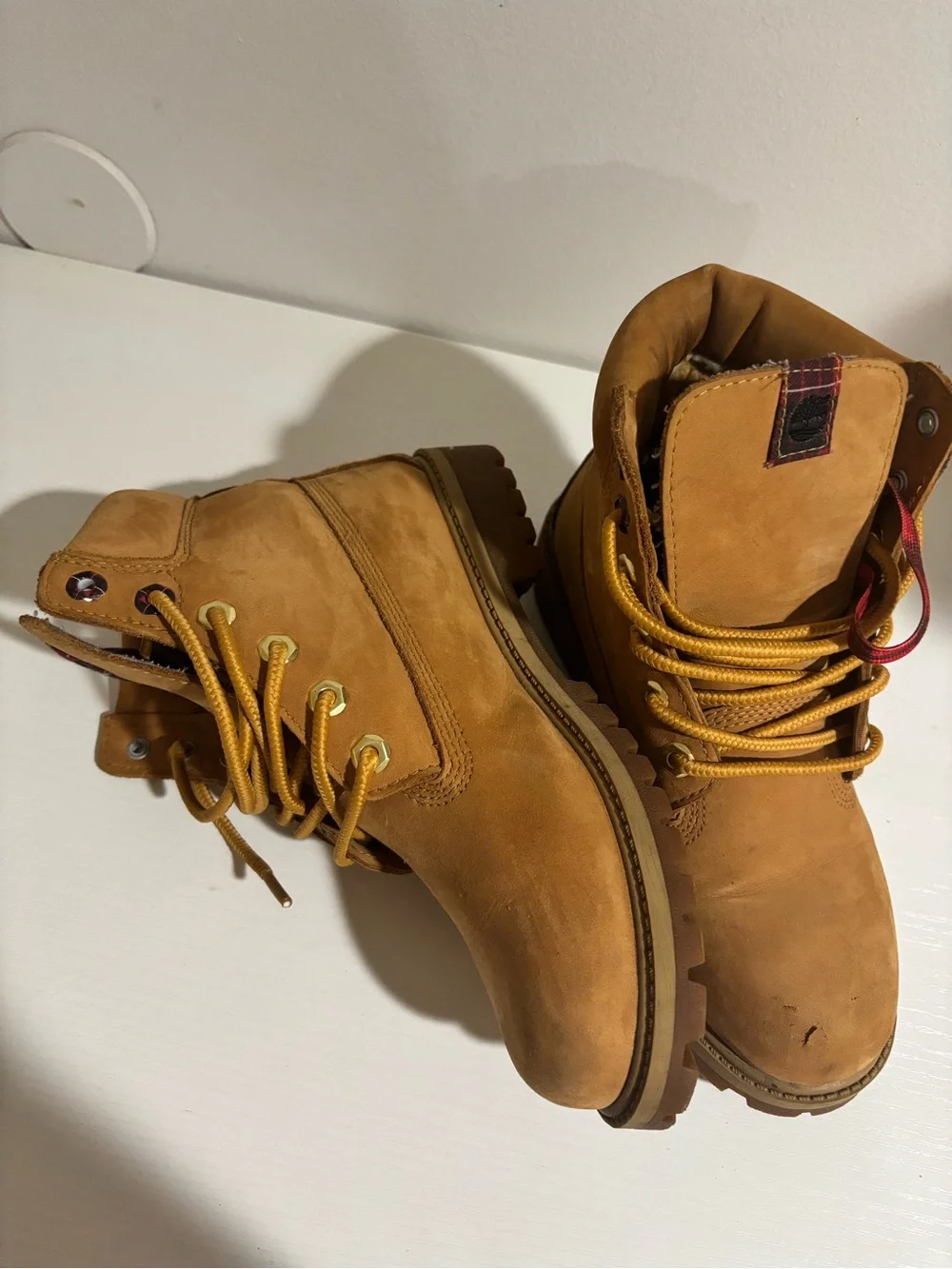 Timberland Kids Wheat Tan Lace-Up Boots
